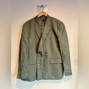 INC International Concepts Blazer Men’s L Slim Fit Linen Blend Sports Coat NWOT